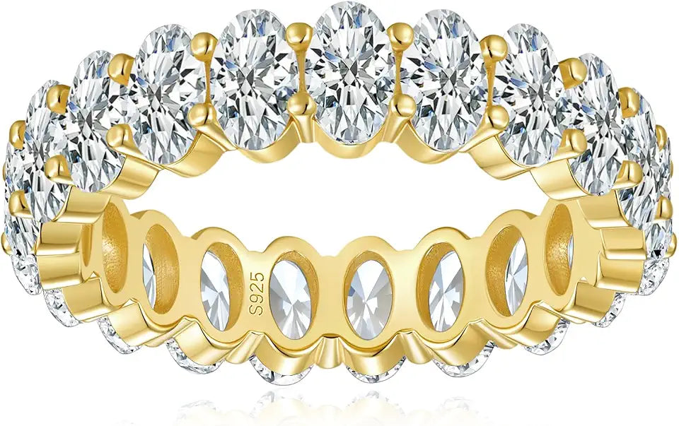Sterling Silver Moissanite Wedding Band, 5MM