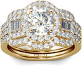 Sterling Silver Round Cubic Zirconia Halo Engagement Ring
