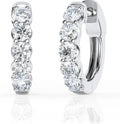 Round Lab-Grown Diamond Hoop Huggie Earrings