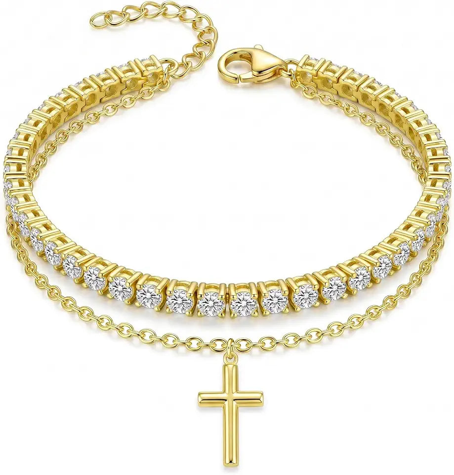 Gold-Tone Tennis Bracelet