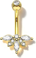Gold-Tone Cubic Zirconia Body Jewelry