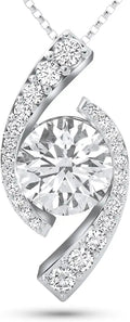 Sterling Silver Moissanite Necklace