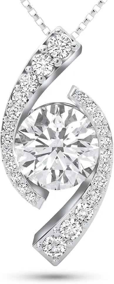 Sterling Silver Moissanite Necklace