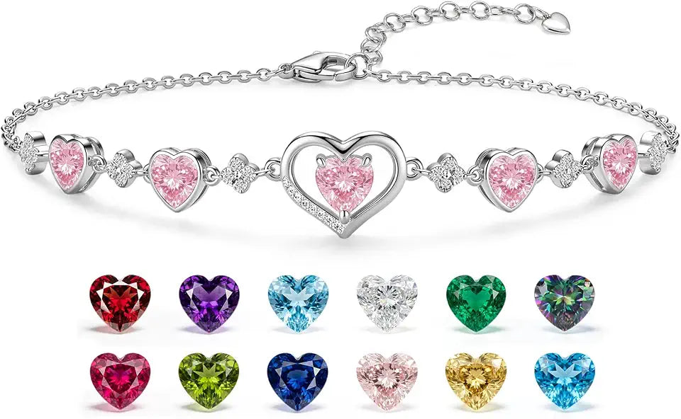 Sterling Silver Birthstone Bracelet