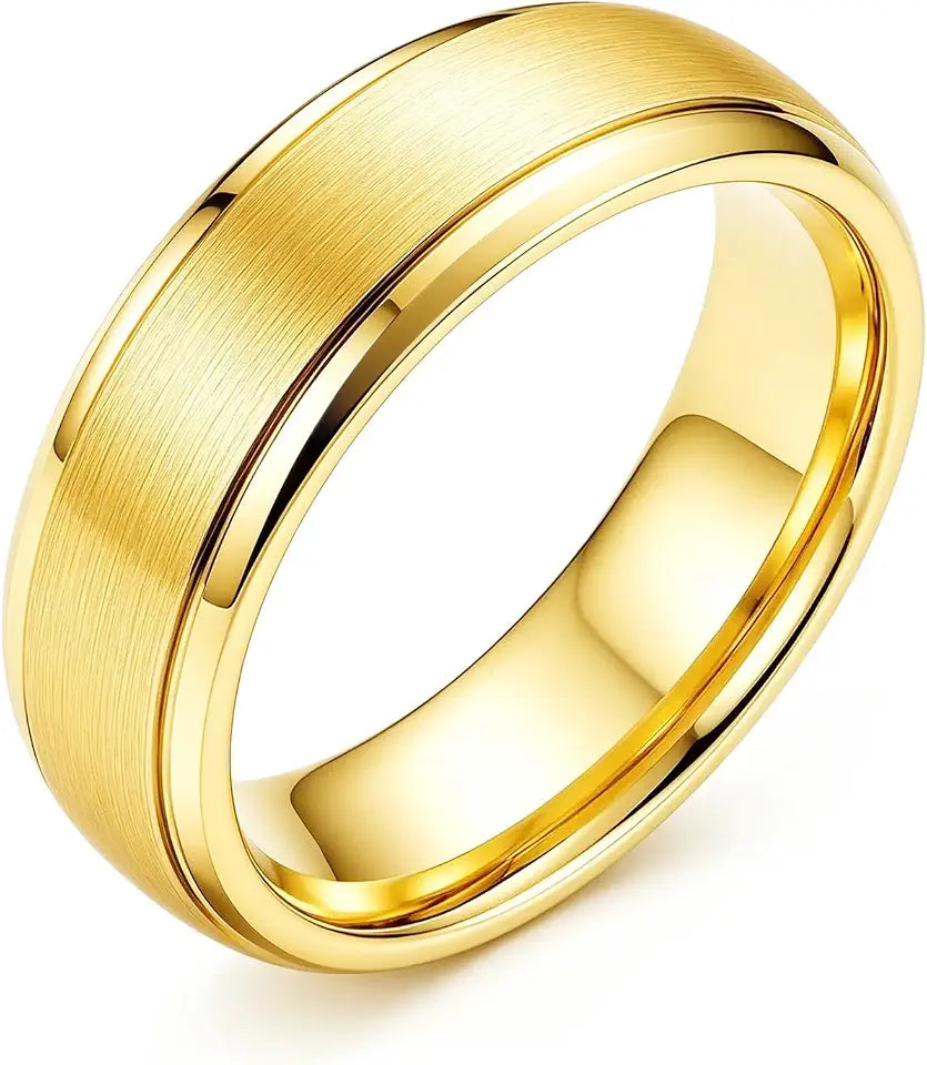 Gold-Tone Wedding Band, 8MM