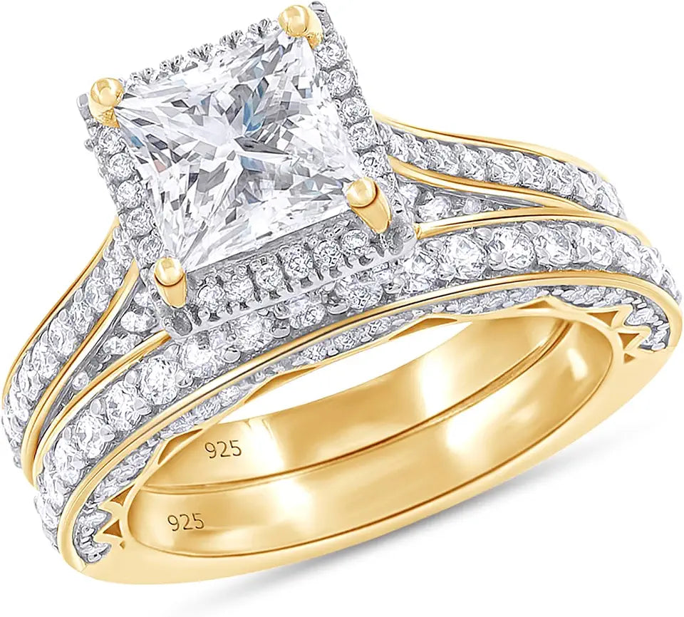 Halo Engagement Ring, 6MM