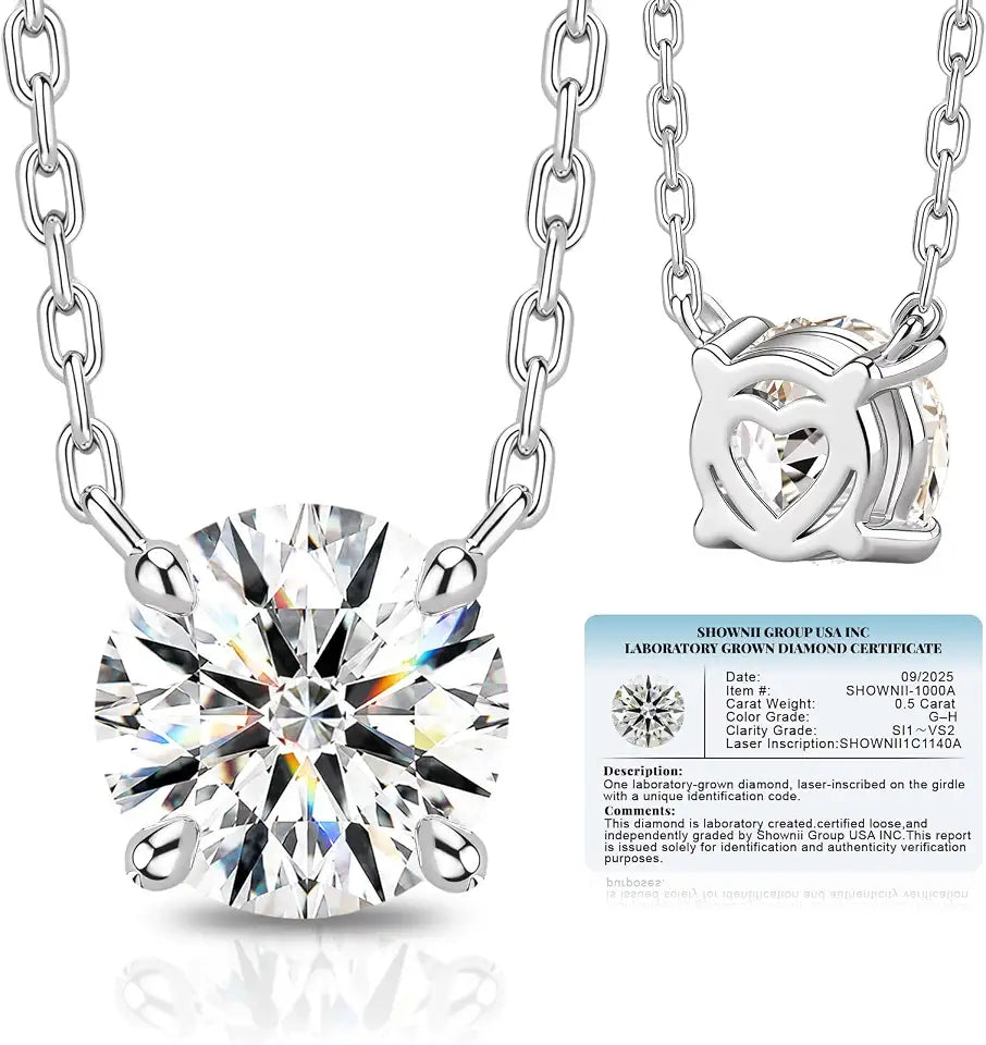 Lab-Grown Diamond Solitaire Necklace