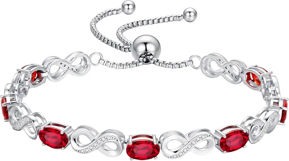 Birthstone Tennis Infinity Bracelet