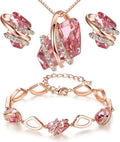 Crystal Stud Jewelry Set with Birthstone