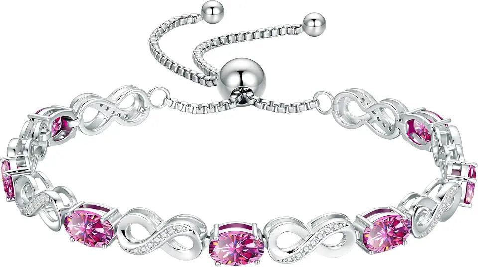 Birthstone Tennis Infinity Bracelet