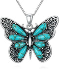 Sterling Silver Amethyst Butterfly Necklace