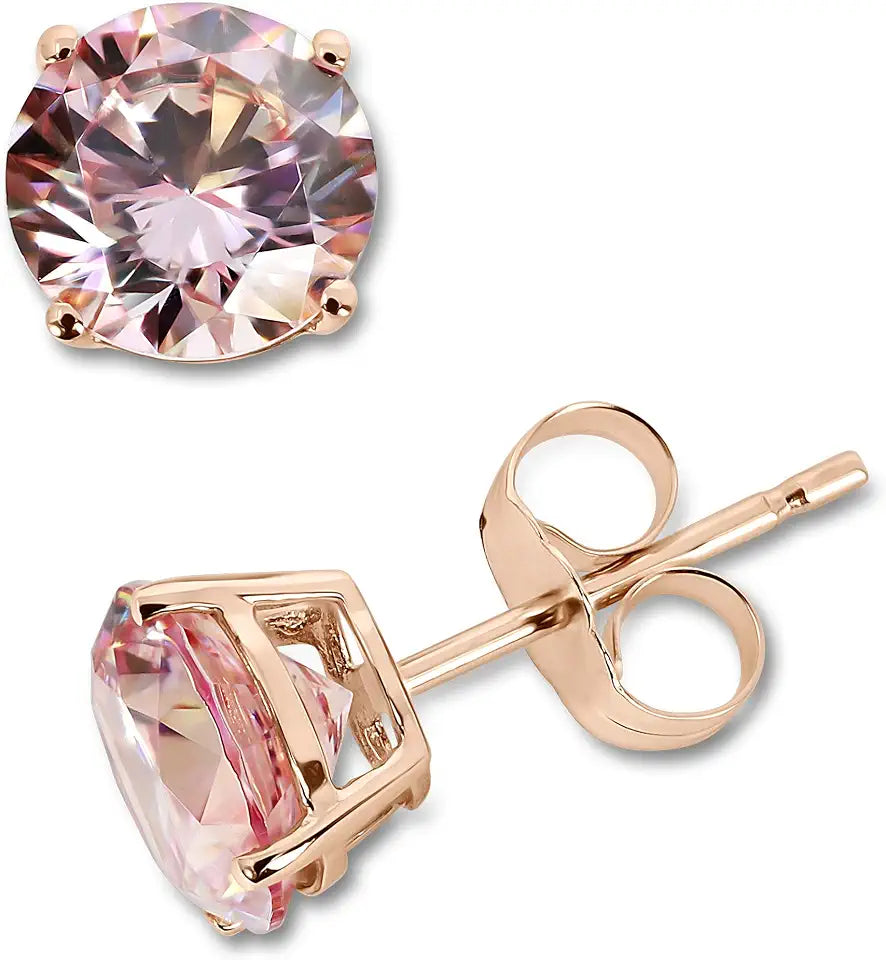 Gold-Tone Round Stud Earrings, 7mm