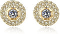 Gold-Tone Moissanite Drop Earrings