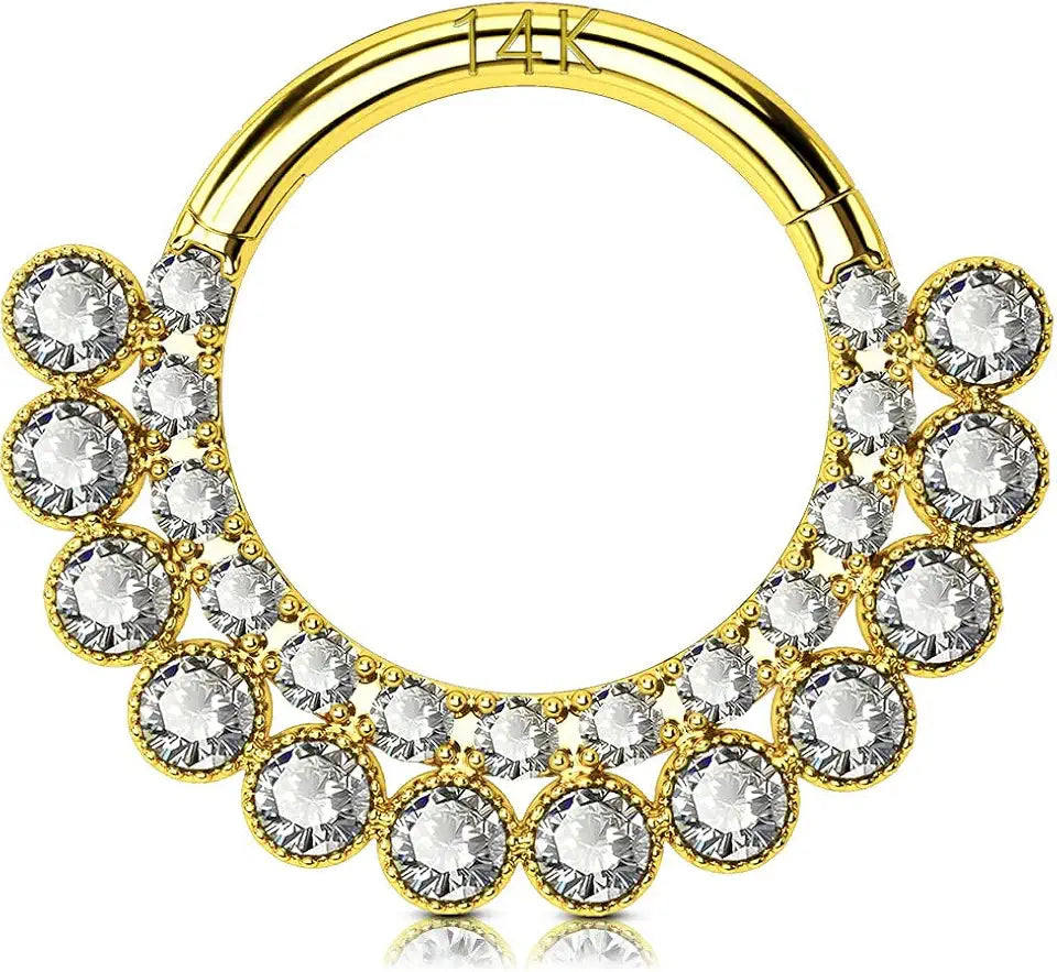 Gold-Tone Cubic Zirconia Body Jewelry