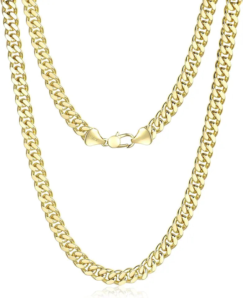 Gold-Tone Cuban Link Necklace, 8mm