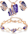 Crystal Stud Jewelry Set with Birthstone