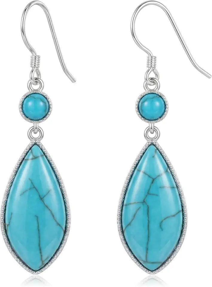 Sterling Silver Turquoise Drop Earrings