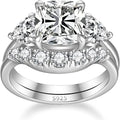 Sterling Silver Moissanite Engagement Ring