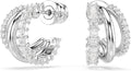 Rhodium-Plated Round Hoop Earrings