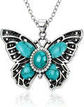 Sterling Silver Turquoise Butterfly Necklace
