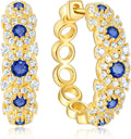 Sterling Silver Moissanite Hoop Earrings