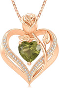 Gold-Tone Birthstone Heart Necklace