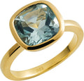 Gold-Plated Sterling Silver Topaz Ring