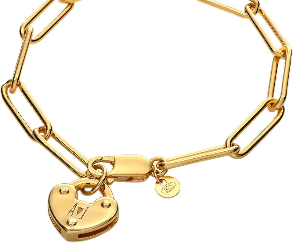 Gold-Tone Heart Bracelet
