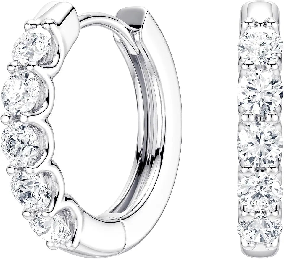 Moissanite Hoop Earrings