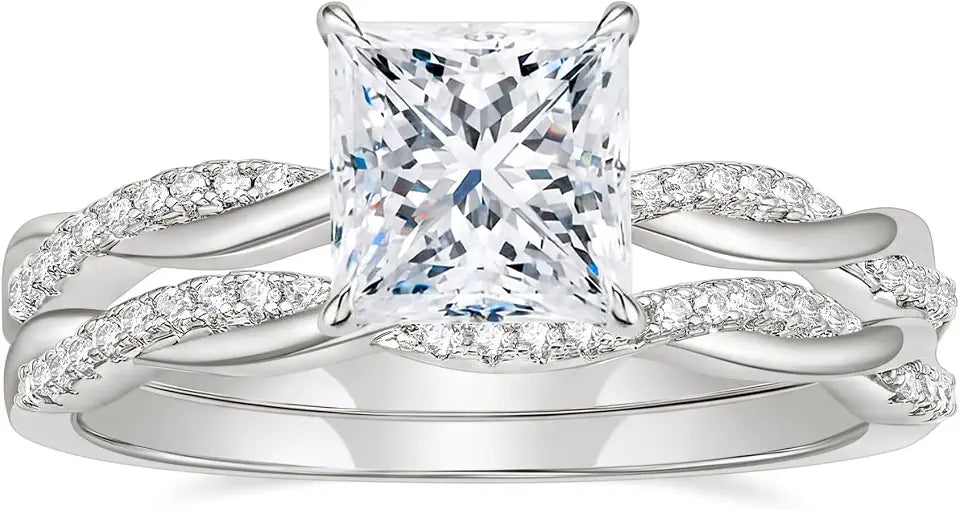 Oval Moissanite Infinity Engagement Ring