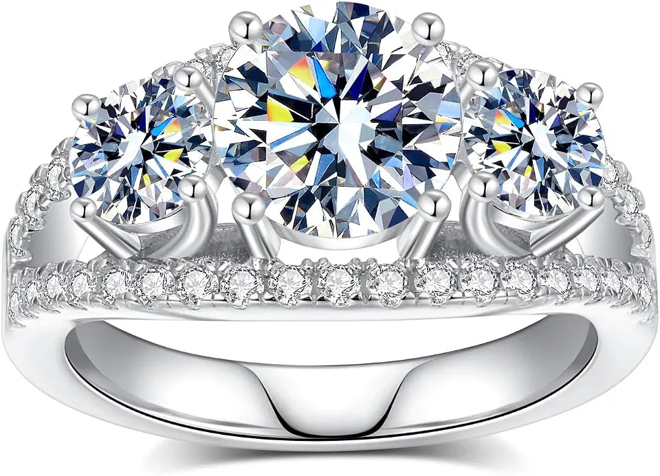 Round Moissanite Engagement Ring