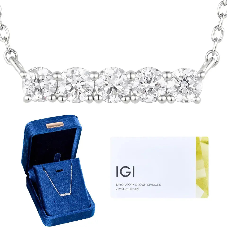 14K Gold-Plated Sterling Silver Lab-Grown Diamond Necklace