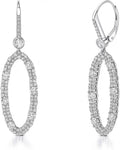 Gold-Tone Sterling Silver Cubic Zirconia Drop Earrings