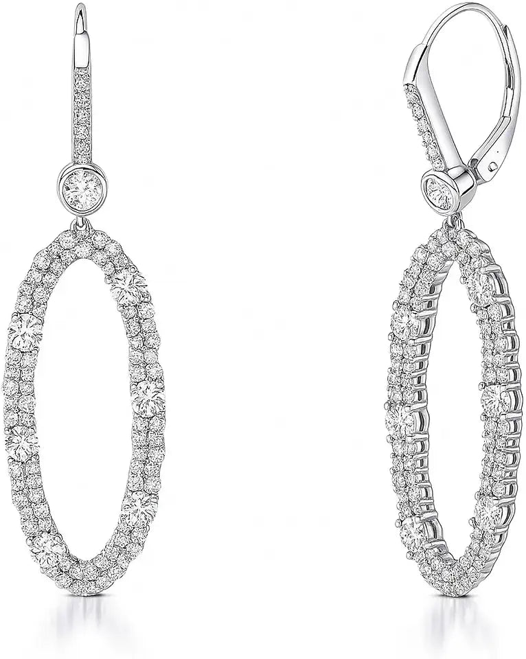 Gold-Tone Sterling Silver Cubic Zirconia Drop Earrings