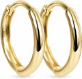 Gold-Tone Round Hoop Huggie Earrings