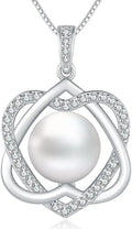 Pearl Heart Infinity Necklace