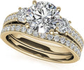 Sterling Silver Round Moissanite Engagement Ring