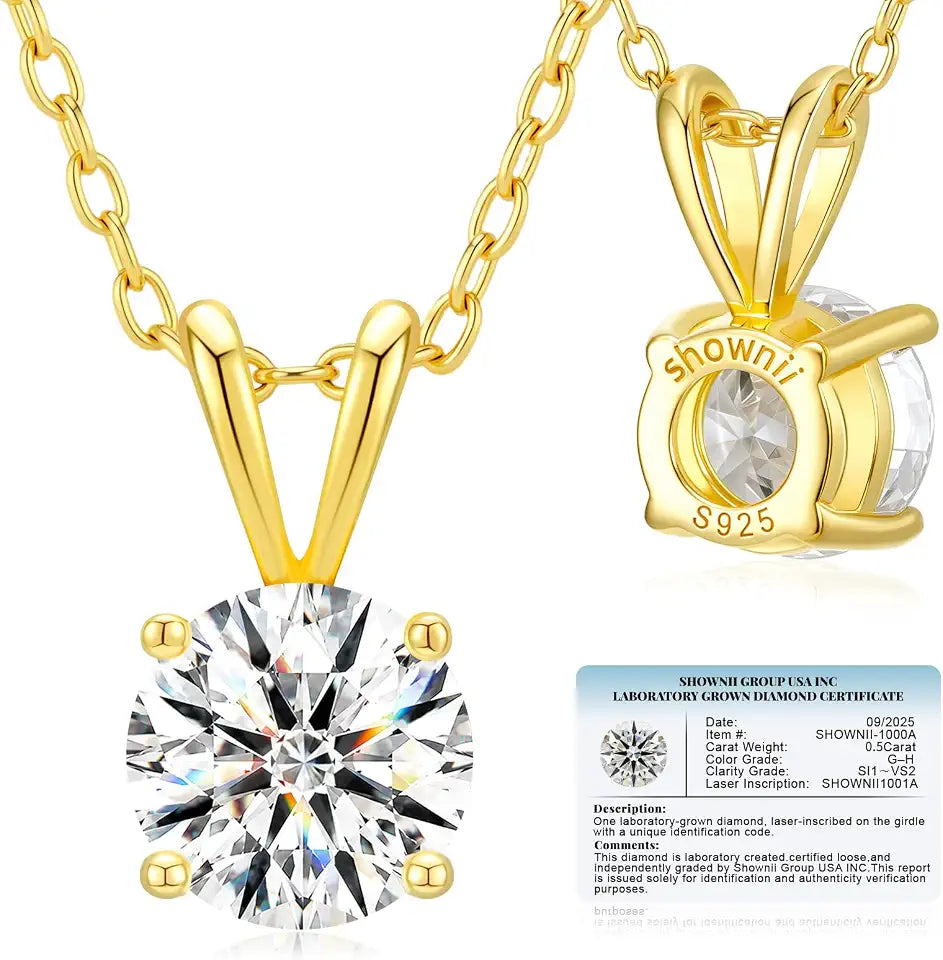 Lab-Grown Diamond Solitaire Necklace
