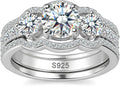 Sterling Silver Moissanite Engagement Ring