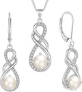 Sterling Silver Pearl Infinity Jewelry Set