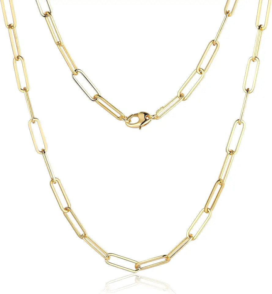14K Gold-Filled Paperclip Layered Necklace, 5MM