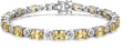 Sterling Silver Birthstone Tennis Bracelet, 7.2 Inch