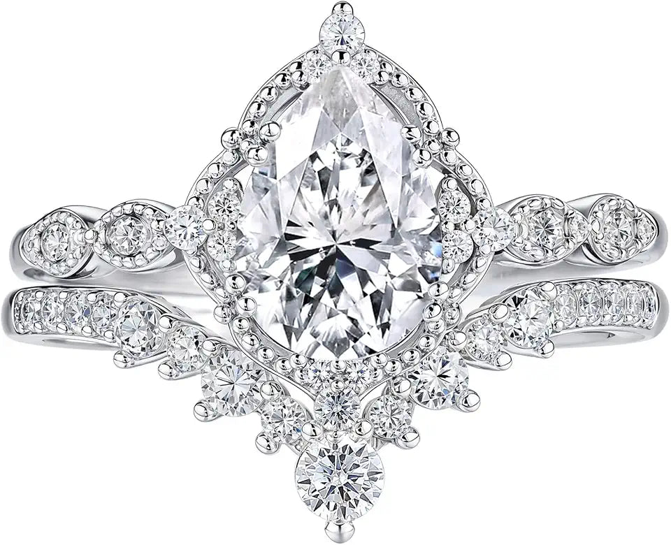 Sterling Silver Moissanite Ring