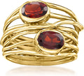 Gold-Tone Garnet Ring
