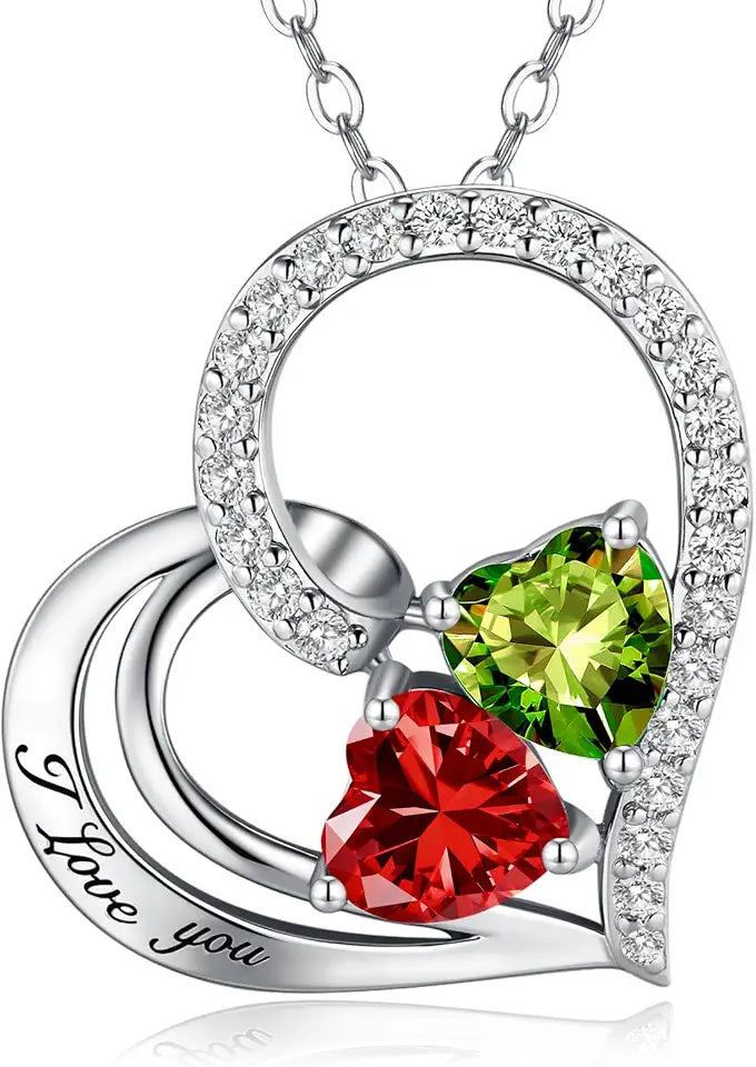 Birthstone Heart Necklace