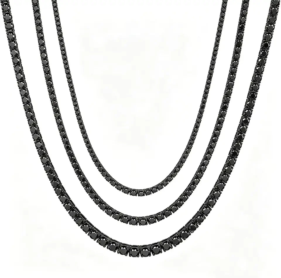 Gold-Plated Stainless Steel Moissanite Tennis Necklace