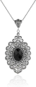 Sterling Silver Oval Necklace