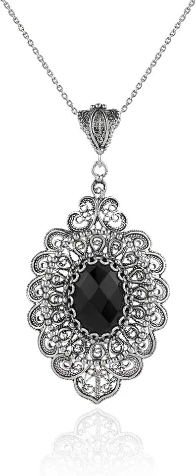 Sterling Silver Oval Necklace