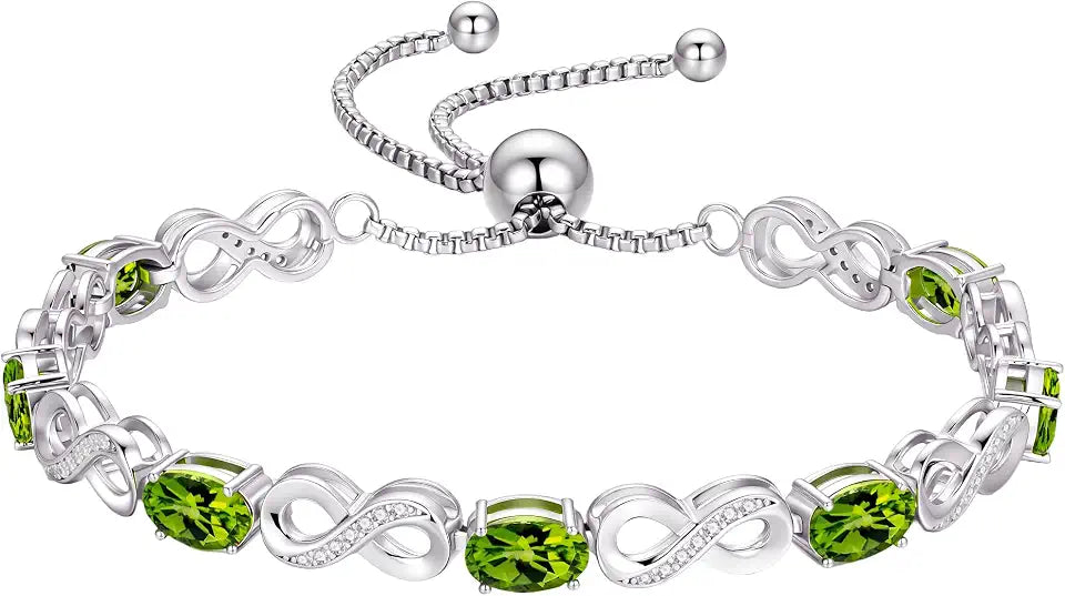 Birthstone Tennis Infinity Bracelet