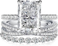 18K White Gold-Plated Sterling Silver Cubic Zirconia Wedding Band